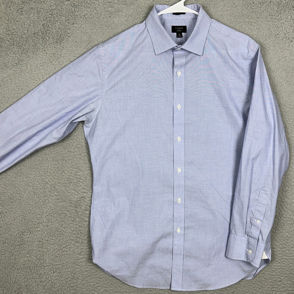 J Crew Ludlow Dress Shirt Mens 16-33 Slim Fit Blue Button-Up Long Sleeve Stretch